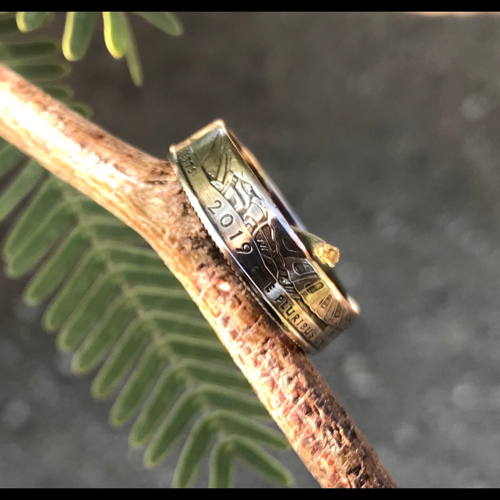 2019 quarter dollar coin ring size 10.